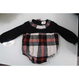 Ali Specials Red and Black Plaid Romper Toddler Girl 24 Months NWT